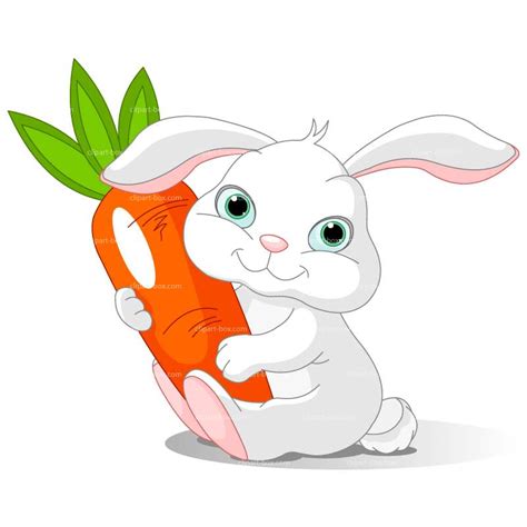 bunny eating carrot clipart - Clipground