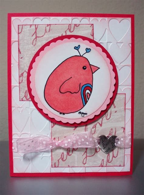 Seongsook's Creations: Love Bird Valentine's Day Card