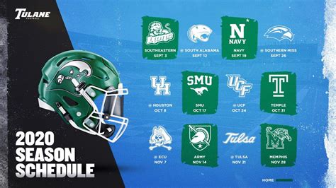 Kyle Barnes Buzz: Tulane Football Schedule