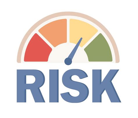 Risk icon on speedometer. Risk management, assessment and control. Risk ...