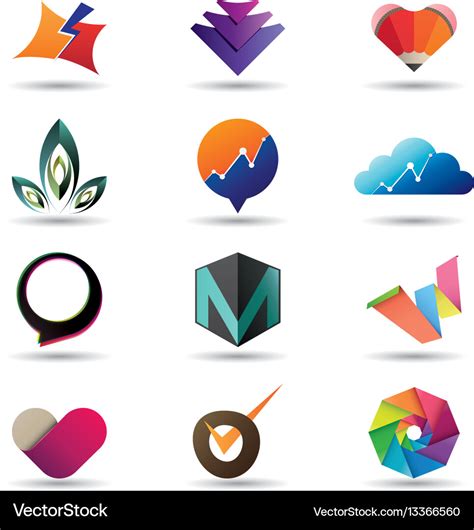 Modern business icon collection Royalty Free Vector Image