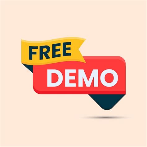 Premium Vector | Free demo label clipart