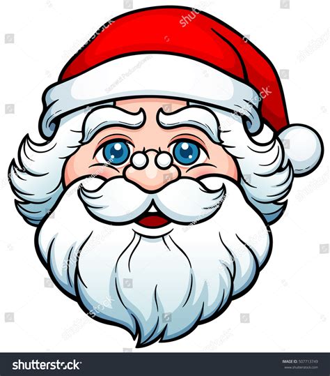 Vector Illustration Cartoon Santa Claus Face Stock Vector (Royalty Free ...