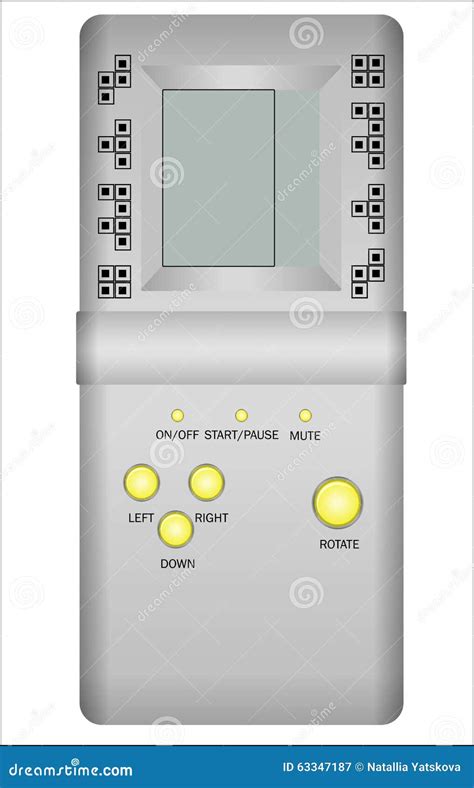 Old-fashioned Tetris Device Stock Vector - Illustration of obsolete, internet: 63347187