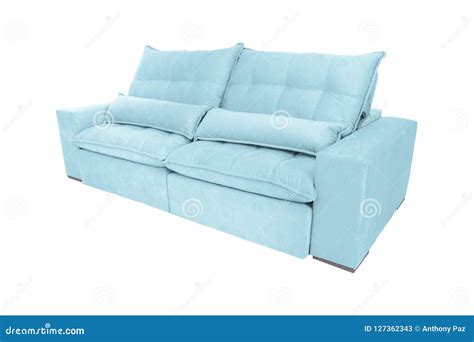 Modern Color Suede Couch Sofa Isolated on White Stock Image - Image of elegant, grey: 127362343