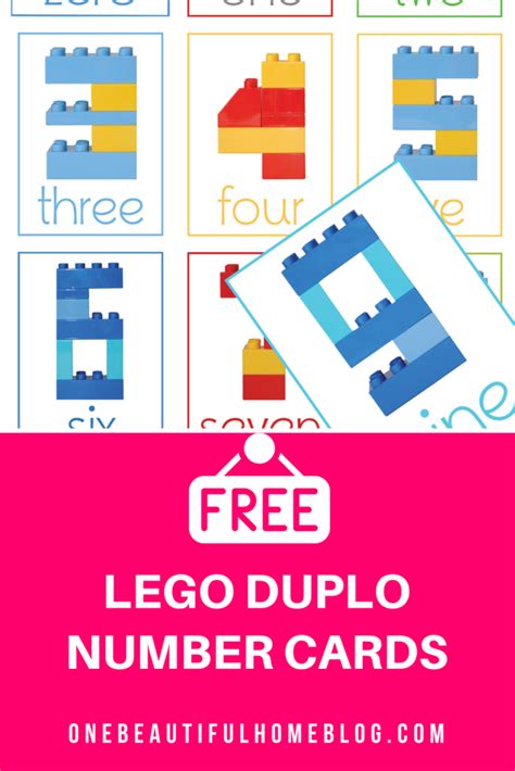 Lego Duplo Number Cards - One Beautiful Home