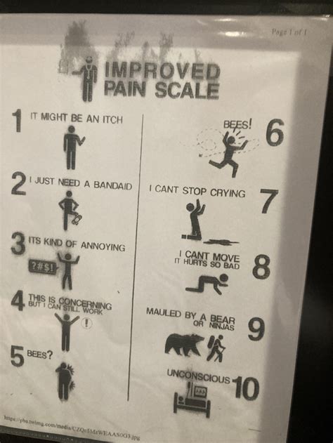 New and improved pain scale - Meme Guy