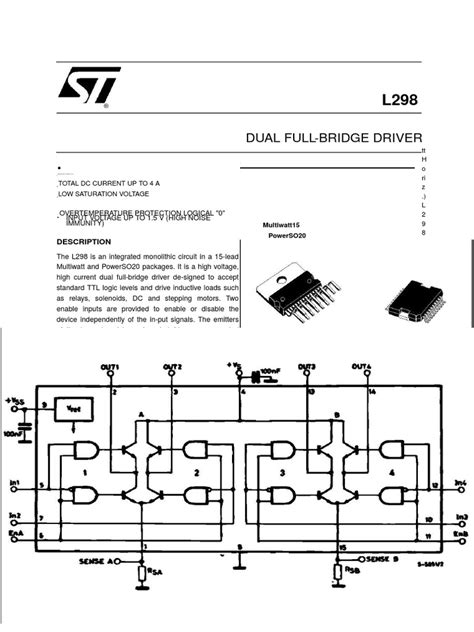 datasheet l298 | Electrical Components | Electrical Engineering