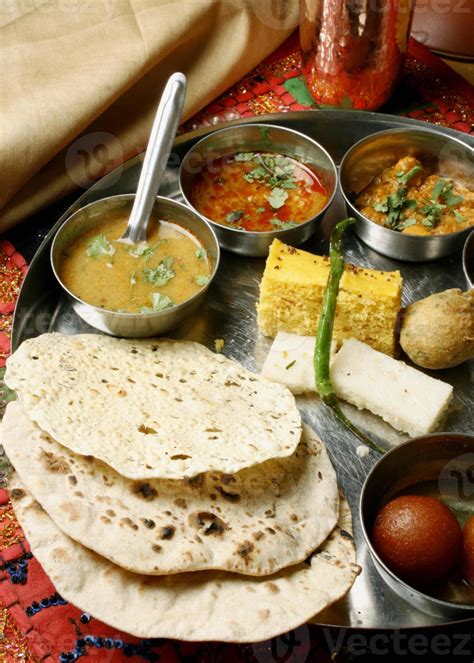 Gujarati Thali 1182169 Stock Photo at Vecteezy