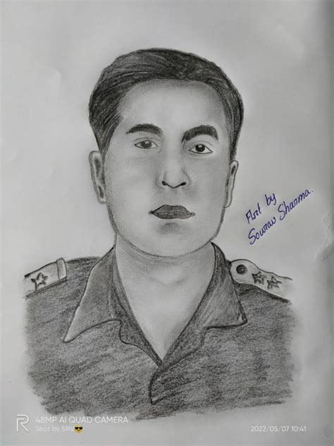 Sketch of Captain Vikram Batra Sir – India NCC