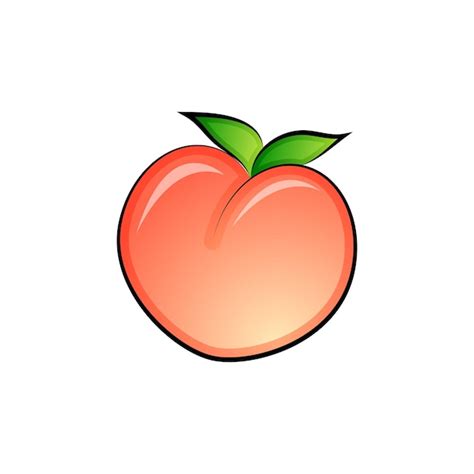 Premium Vector | Peach fruit vector icon