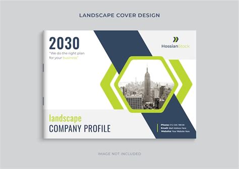 Premium Vector | Landscape business corporate book cover design template