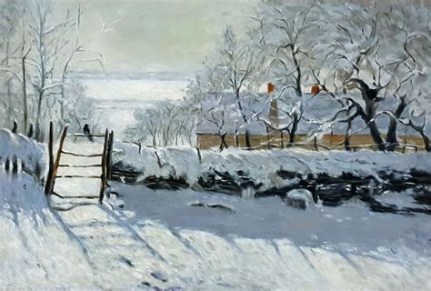 Claude Monet the Magpie 1868 Impressionism High Quality Hand - Etsy