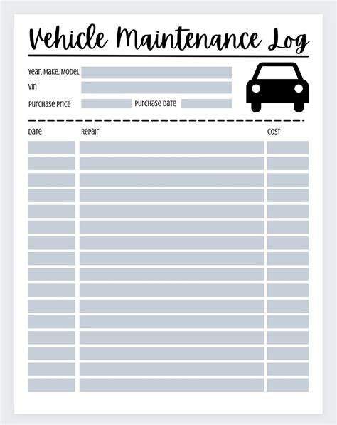 Vehicle Maintenance Log - Etsy Australia