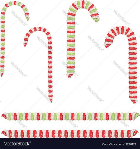 Candy Canes Set2 Royalty Free Vector Image - VectorStock