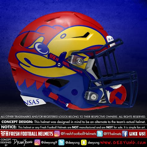 Fresh Football Helmets on Instagram: “Kansas Jayhawks, college. Design ...