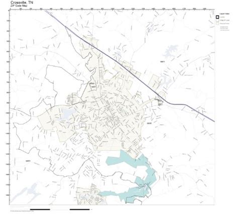 ZIP Code Wall Map of Crossville, TN ZIP Code Map Not Laminated: Amazon ...