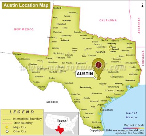 Where is Austin Located in Texas, USA