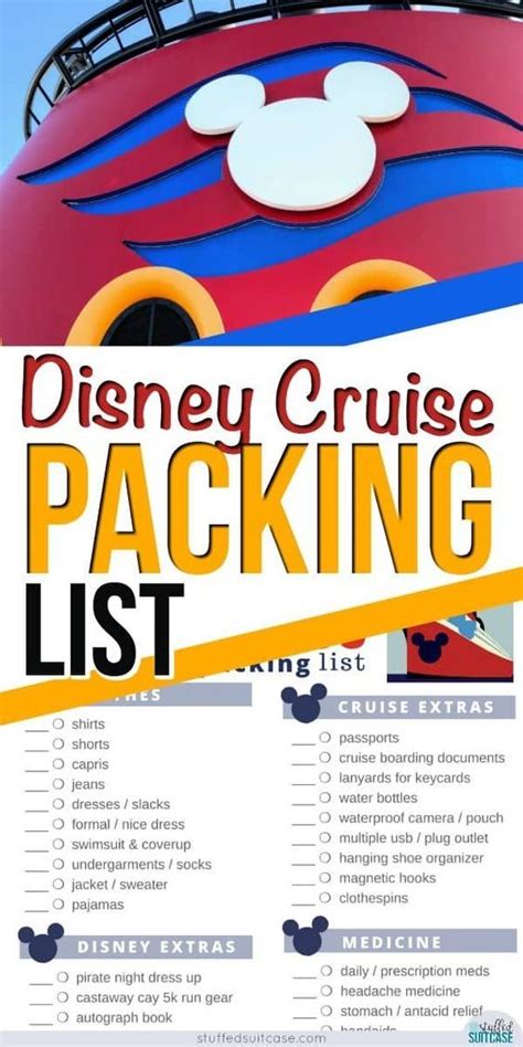 Important Things to Pack for Your Disney Cruise - Packing List [Printable] | Disney cruise ...