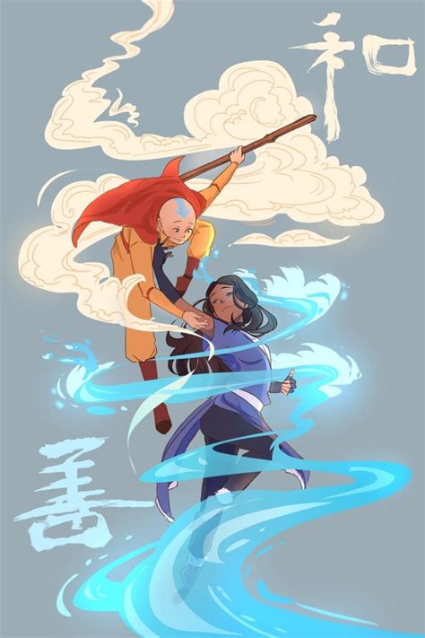 This fanart of Aang and Katara is beautiful - artist: henniemonclair on tumblr : r/TheLastAirbender