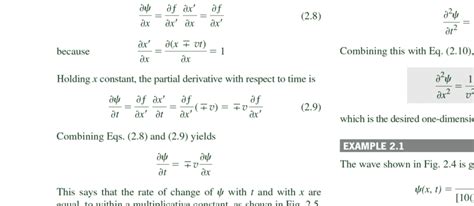 Deriving equation of wave motion