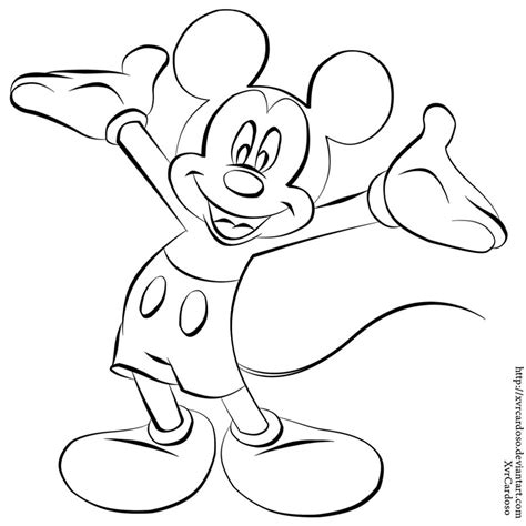 Mickey Mouse LineArt by xvrcardoso on DeviantArt