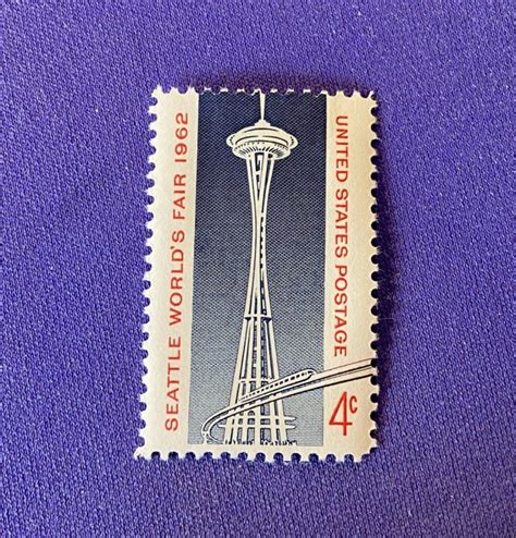 1223:: Stamps, U.S., 4c, 1962, Seattle, Washington, World's Fair, Space ...