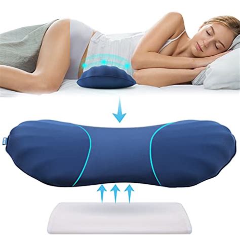 Adjustable Lumbar Support Pillow for Sleeping Memory Foam Back Support Pillow for Lower Back ...