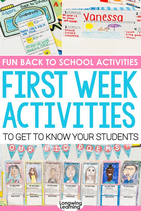 5 Fun First Week Of School Activities Worth Planning For - Longwing ...