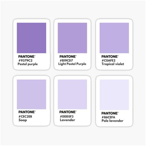 "Light purple gradient pantone color swatch" Sticker for Sale by ...