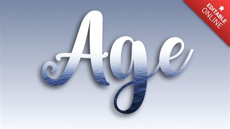 Age | Text Effect Generator | TextStudio