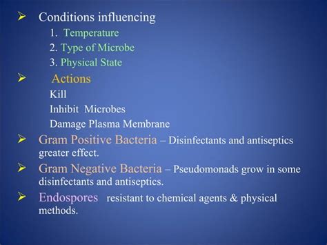 Control of Microorganisms Various Physical & Chemical Methods