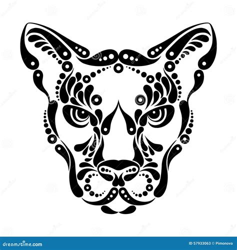 Puma tattoo stock vector. Illustration of animal, lion - 57933063