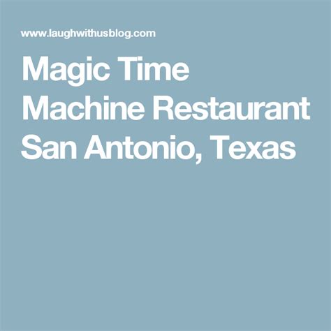 magic time machine dallas texas menu - Salina Sepulveda