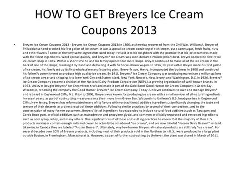 Breyers Ice Cream Coupons 2013 - Printable Breyers Ice Cream Coupons 2013