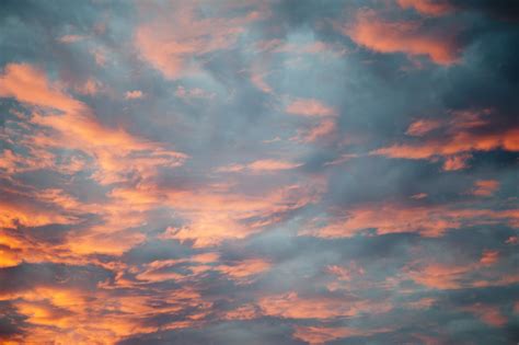 Sunset sky with orange tinted clouds – Sahadev