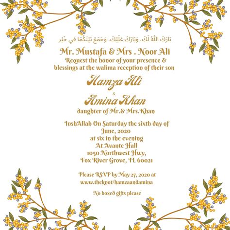 [Get 43+] Nikah Invitation Wording Walima Invitation Card Design