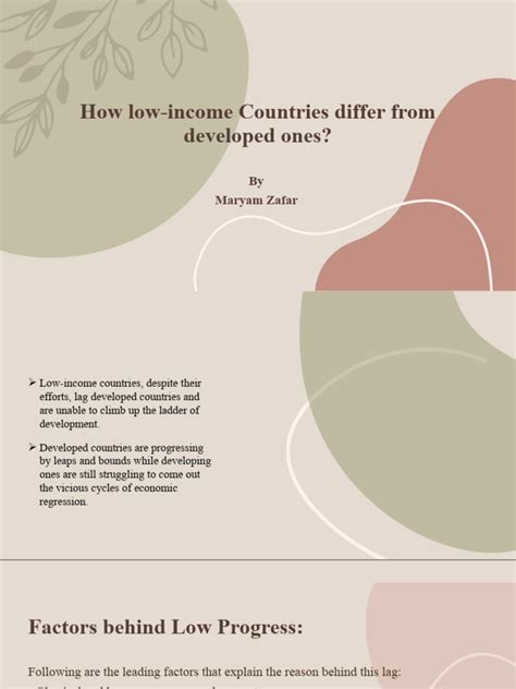 How Low-Income Countries Differ From Developed Ones | PDF | Developing Country | Poverty