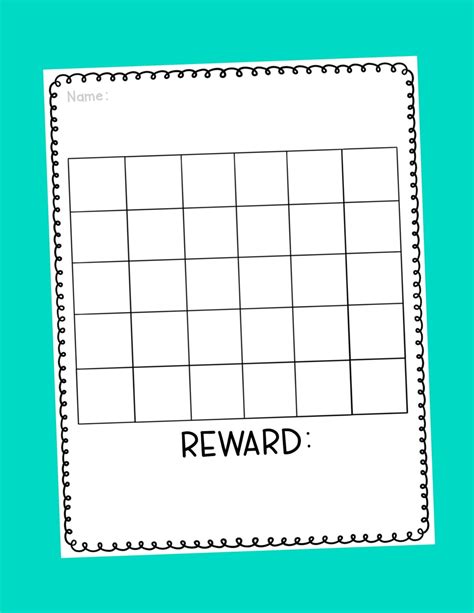 Kids Sticker Reward Chart Printable - Etsy