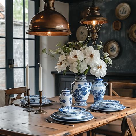 Premium AI Image | Interior of Dutch Inspired Dining Room With ...