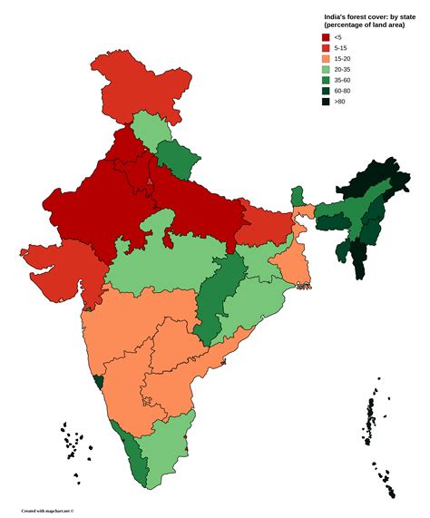 Forest Cover of India by State | History geography, India map, Geography