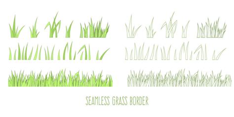 Seamless Grass Border 23810614 Vector Art at Vecteezy