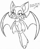 Coloring Rouge The Bat Sonic Hedgehog Page Prismacolor  sketch template