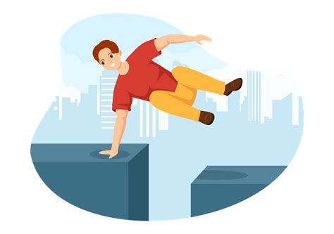 Parkour Illustration Pack - 12 Sports & Games Illustrations | SVG, PNG ...