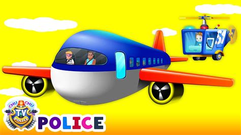 ChuChu TV Police Rain and a plane - Airplane Chase Episode - Fun Stories for Children - YouTube