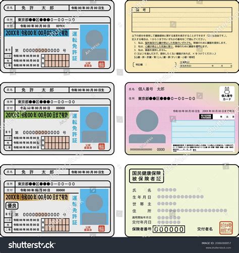 Japanese Iddrivers License Number Cardindividual Number Stock Vector (Royalty Free) 2086088857 ...