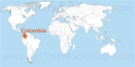 Colombia on the World Map | Colombia on the South America Map