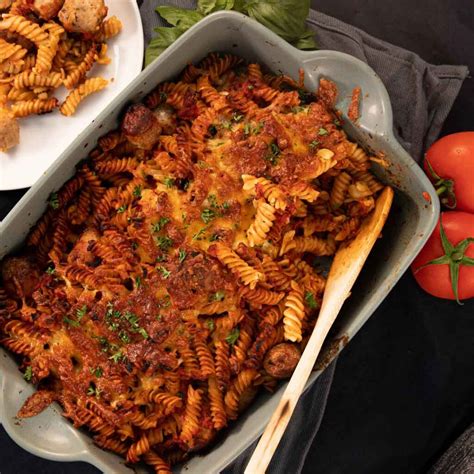 Sausage Tomato Basil Pasta Bake – Three Aussie Farmers