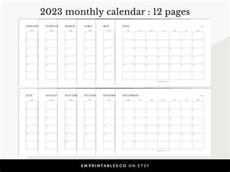 2024 Monthly Calendar, 2024 Monthly Planner, 2024 Monthly Journal ...