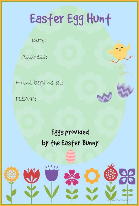 Mama Pea Pod: {Free Printable Easter Egg Hunt Invitation}